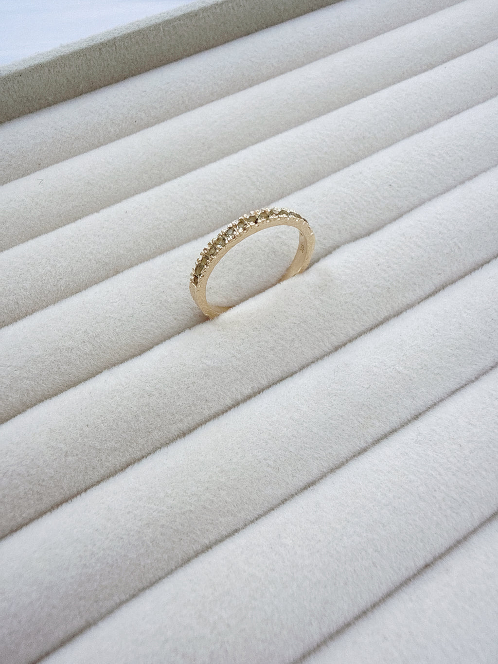 18K Gold Vermeil – Moldavite Faceted Ring