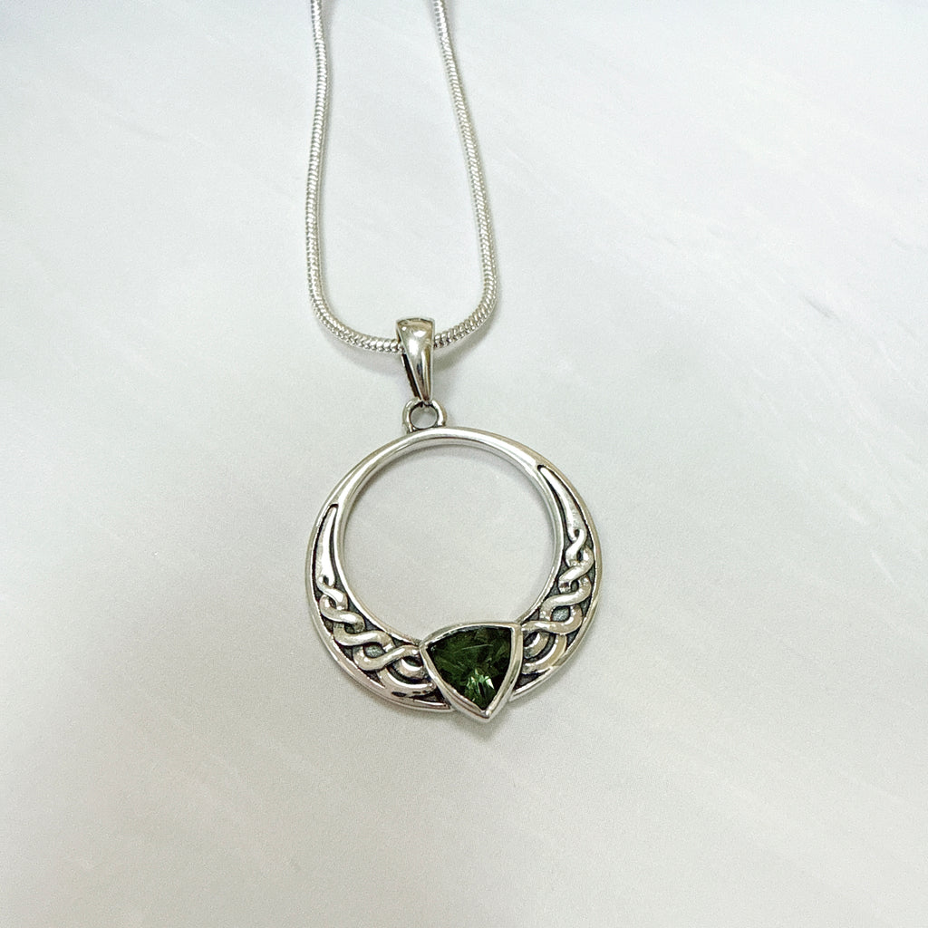 Faceted Moldavite Pendant