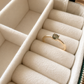 18K Gold – Moldavite Faceted Ring